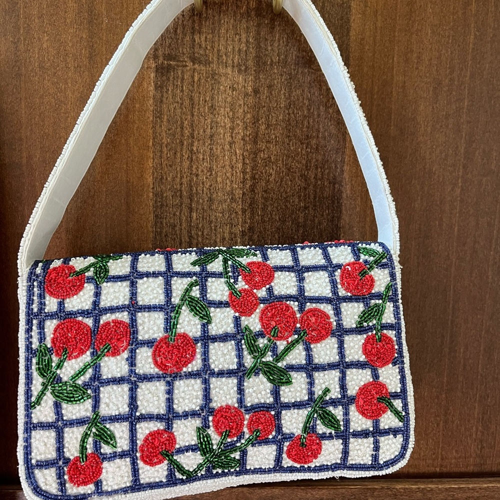 VIRAL - Beaded Cherry Shoulder Bag - Picture 2 of 5